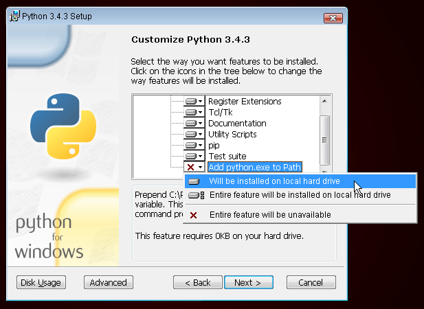 No te olvides de agregar Python al Path